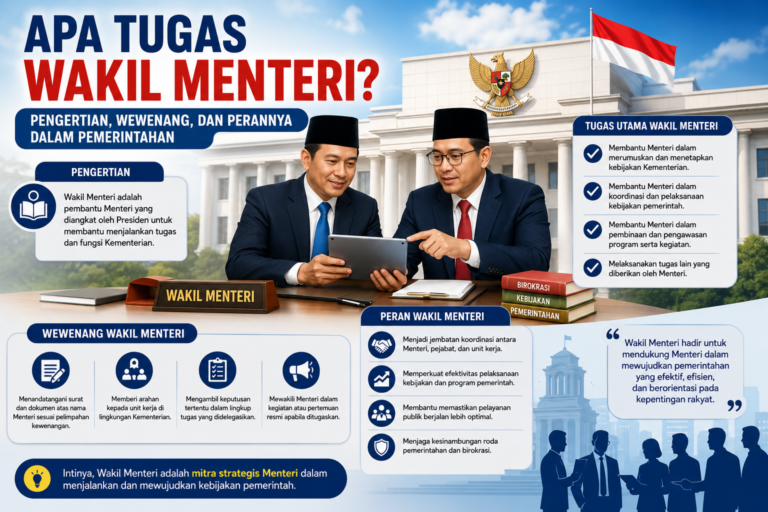 Apa Tugas Wakil Menteri? Pengertian, Wewenang, dan Perannya dalam Pemerintahan