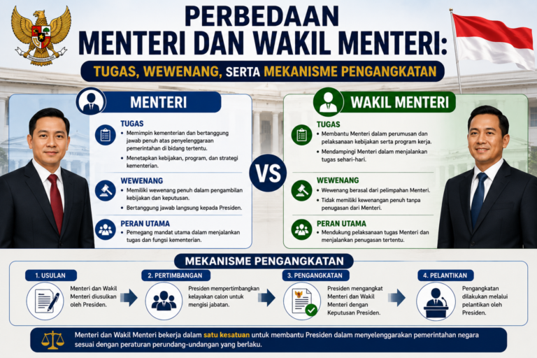 Perbedaan Menteri dan Wakil Menteri: Tugas, Wewenang, serta Mekanisme Pengangkatan
