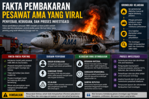 Fakta Pembakaran Pesawat AMA yang Viral: Penyebab, Kerugian, dan Proses Investigasi