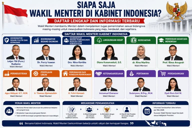 Siapa Saja Wakil Menteri di Kabinet Indonesia? Daftar Lengkap dan Informasi Terbaru