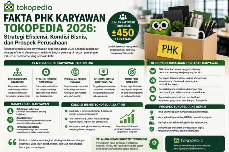 Fakta PHK Karyawan Tokopedia 2026: Strategi Efisiensi, Kondisi Bisnis, dan Prospek Perusahaan
