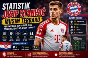 Statistik Josip Stanišić Musim Terbaru: Penampilan, Kontribusi, dan Performa di Klub serta Timnas
