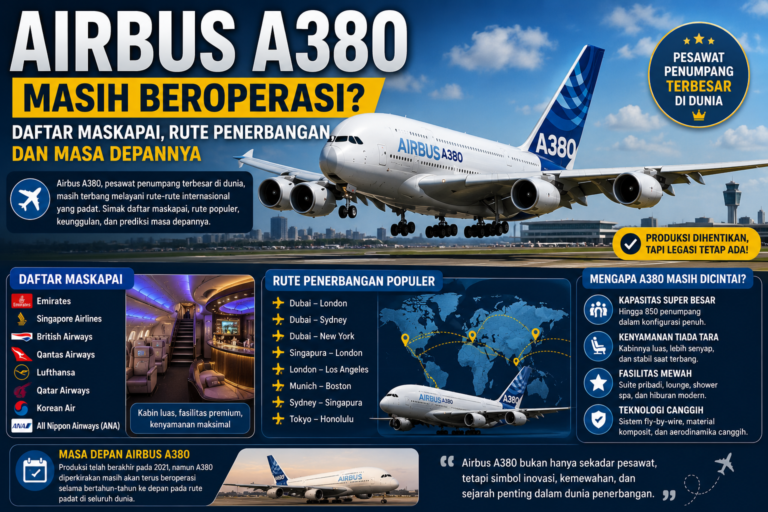 Airbus A380 Masih Beroperasi? Daftar Maskapai, Rute Penerbangan, dan Masa Depannya
