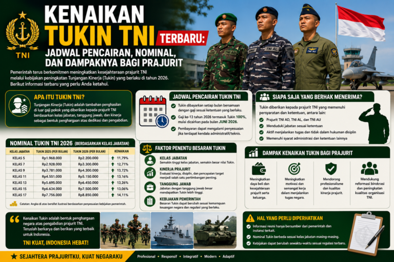 Kenaikan Tukin TNI Terbaru: Jadwal Pencairan, Nominal, dan Dampaknya bagi Prajurit