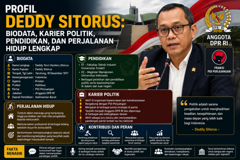 Profil Deddy Sitorus: Biodata, Karier Politik, Pendidikan, dan Perjalanan Hidup Lengkap