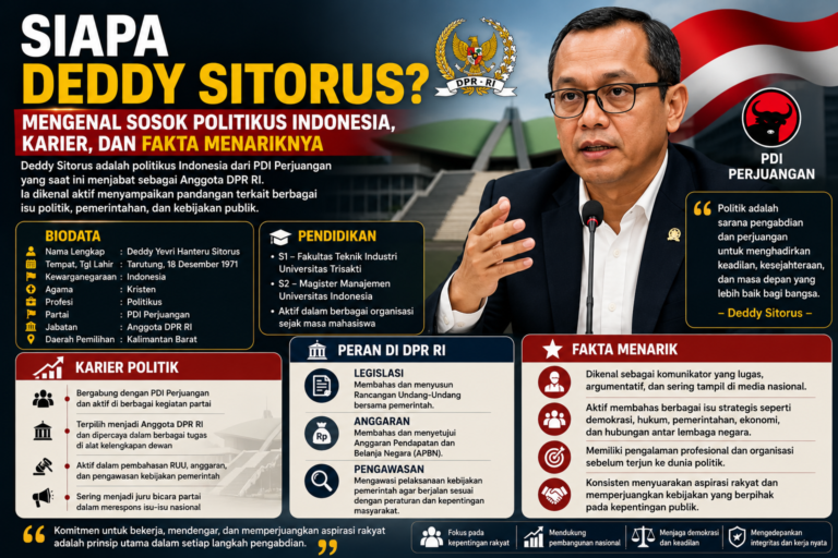 Siapa Deddy Sitorus? Mengenal Sosok Politikus Indonesia, Karier, dan Fakta Menariknya