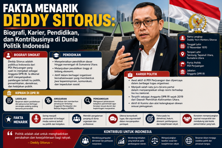 Fakta Menarik Deddy Sitorus: Biografi, Karier, Pendidikan, dan Kontribusinya di Dunia Politik Indonesia