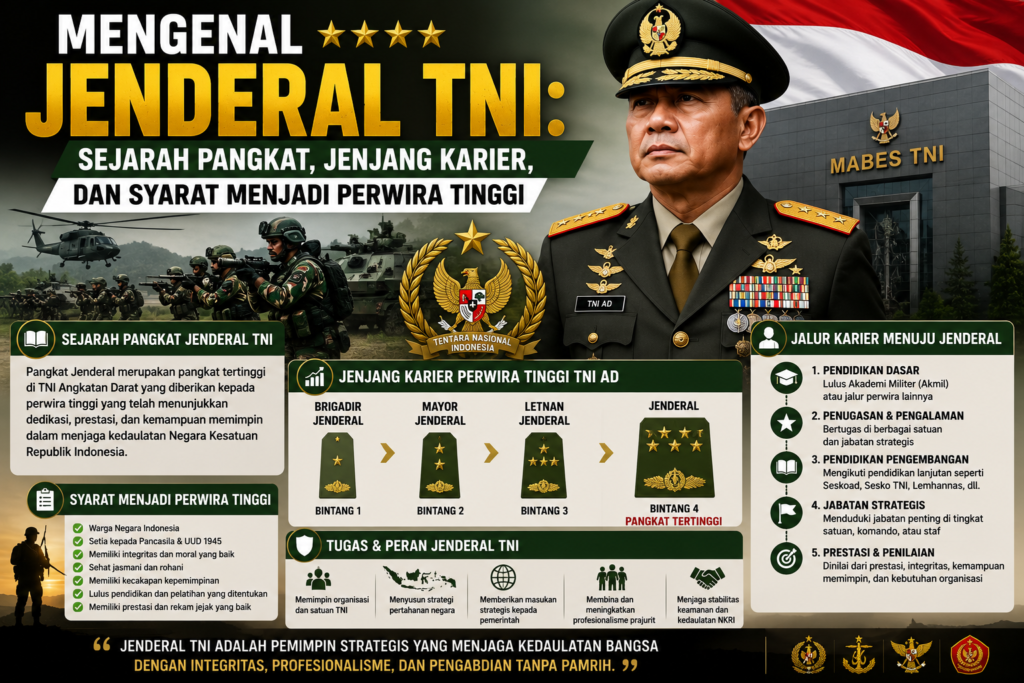 Mengenal Jenderal TNI: Sejarah Pangkat, Jenjang Karier, dan Syarat Menjadi Perwira Tinggi