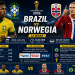 Jadwal Brazil vs Norwegia Piala Dunia 2026: Jam Tayang, Link Live Streaming, dan Preview Pertandingan Piala Dunia • Babak 16 Besar Stadion New York-New Jersey • East Rutherford 🇧🇷 Brasil Sen, 6 Jul 03.00 🇳🇴 Norwegia