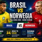 Brasil vs Norwegia: Prediksi Skor, Head to Head, Susunan Pemain, dan Peluang Lolos