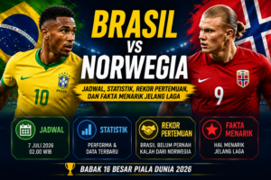 Brasil vs Norwegia: Jadwal, Statistik, Rekor Pertemuan, dan Fakta Menarik Jelang Laga