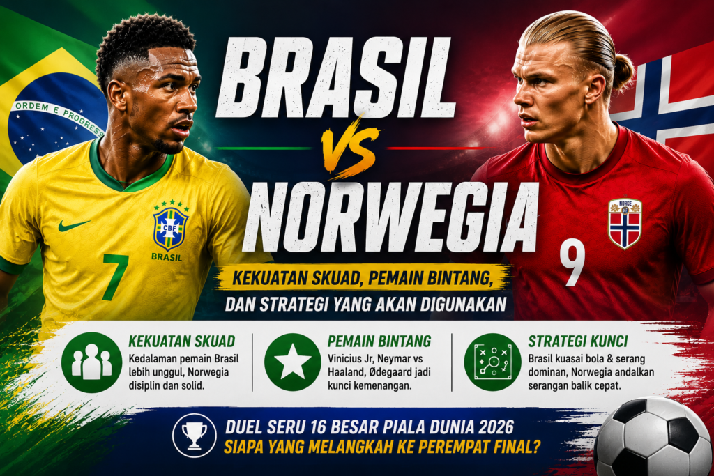 Brasil vs Norwegia: Kekuatan Skuad, Pemain Bintang, dan Strategi yang Akan Digunakan