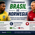 Perbandingan Brasil vs Norwegia: Statistik Tim, Nilai Pasar Pemain, dan Siapa Favorit Menang?