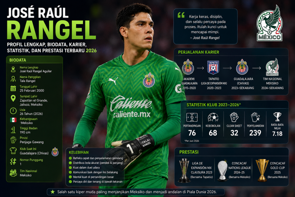 José Raúl Rangel: Profil Lengkap, Biodata, Karier, Statistik, dan Prestasi Terbaru 2026
