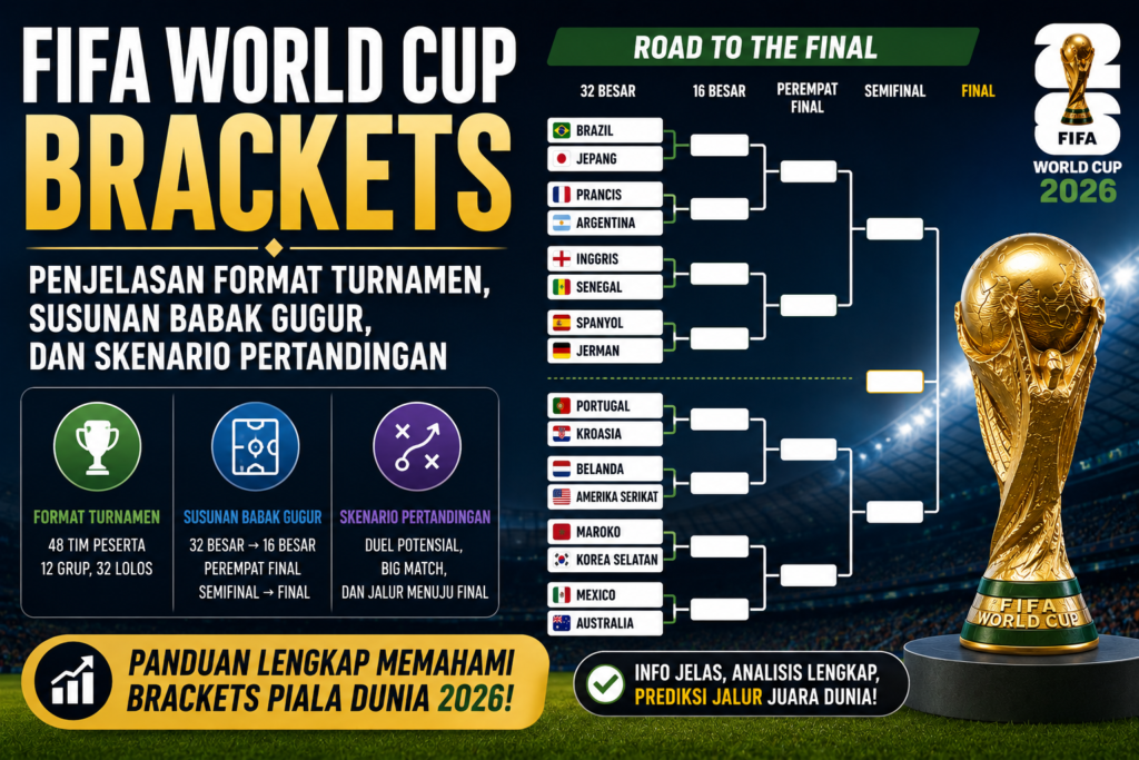 FIFA World Cup Brackets: Penjelasan Format Turnamen, Susunan Babak Gugur, dan Skenario Pertandingan