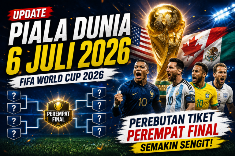Update Piala Dunia 6 Juli 2026: Perebutan Tiket Perempat Final Semakin Sengit