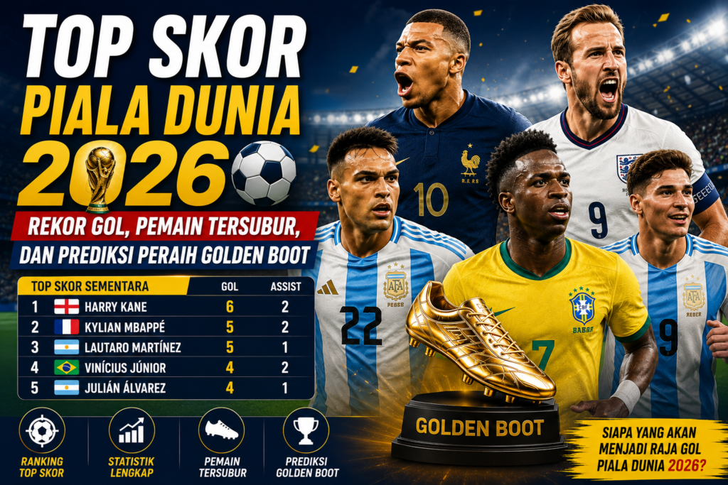 Top Skor Piala Dunia 2026: Rekor Gol, Pemain Tersubur, dan Prediksi Peraih Golden Boot