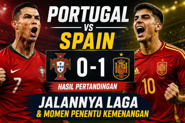 Portugal vs Spain: Hasil Pertandingan, Jalannya Laga, dan Momen Penentu Kemenangan