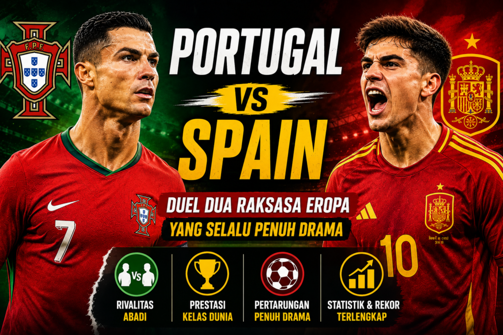 Portugal vs Spain: Duel Dua Raksasa Eropa yang Selalu Penuh Drama