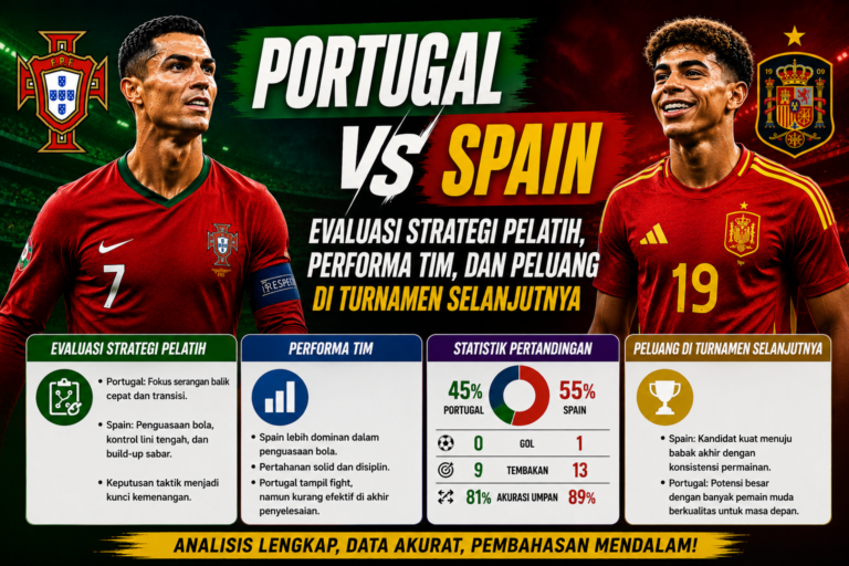 Portugal vs Spain: Evaluasi Strategi Pelatih, Performa Tim, dan Peluang di Turnamen Selanjutnya