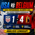 USA vs Belgium: Hasil Pertandingan, Jalannya Laga, dan Momen Penentu Kemenangan