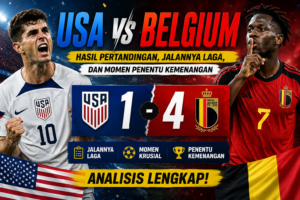 USA vs Belgium: Hasil Pertandingan, Jalannya Laga, dan Momen Penentu Kemenangan