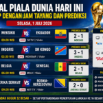 Jadwal Piala Dunia Hari Ini Lengkap dengan Jam Tayang dan Prediksi