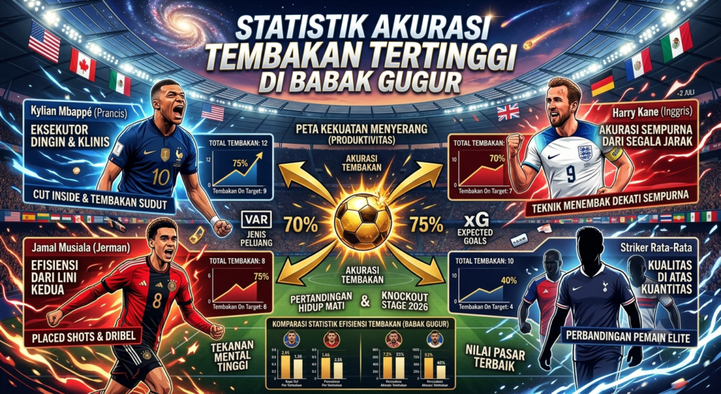 Statistik Akurasi Tembakan Tertinggi di Babak Gugur