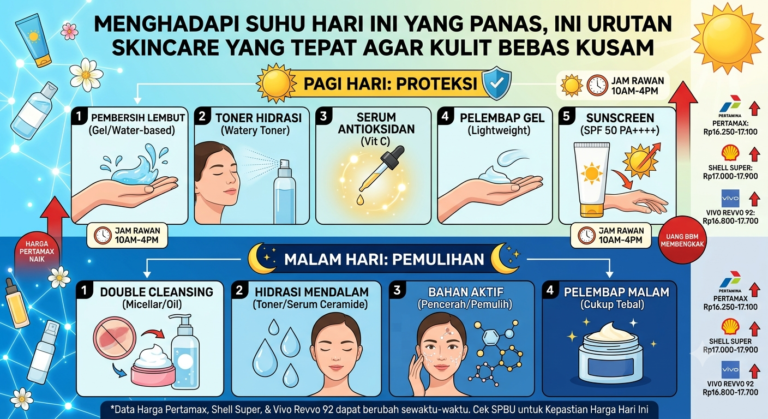 Menghadapi Suhu Hari Ini yang Panas, Ini Urutan Skincare yang Tepat agar Kulit Bebas Kusam