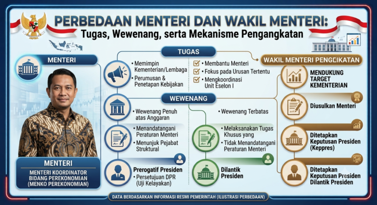 Perbedaan Menteri dan Wakil Menteri: Tugas, Wewenang, serta Mekanisme Pengangkatan