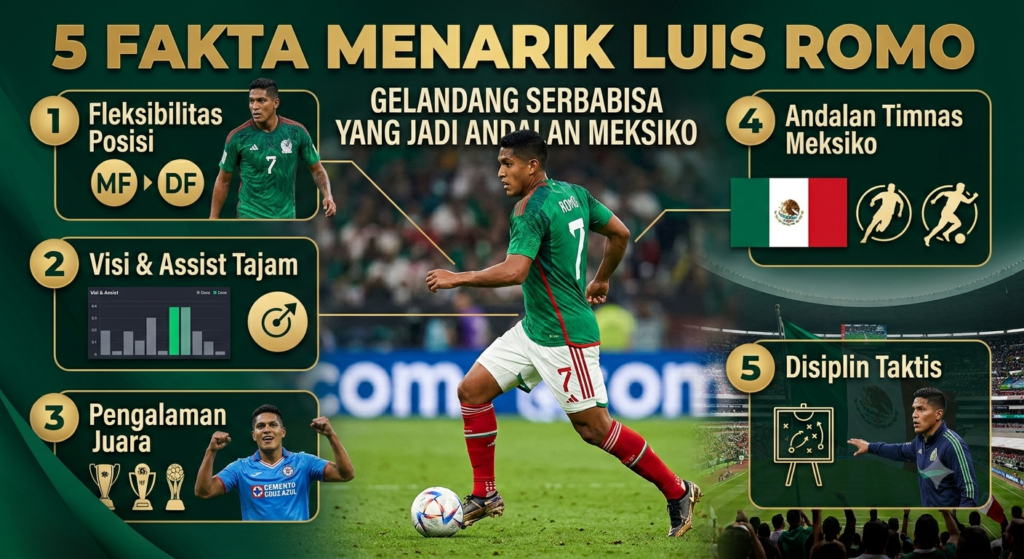 5 Fakta Menarik Luis Romo: Gelandang Serbabisa yang Jadi Andalan Meksiko