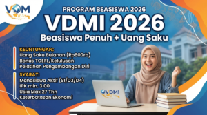 Beasiswa VDMI 2026 untuk Mahasiswa S1 D3 D4