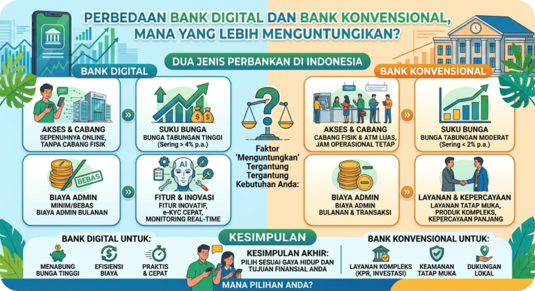 Perbedaan Bank Digital dan Bank Konvensional, Mana yang Lebih Menguntungkan?