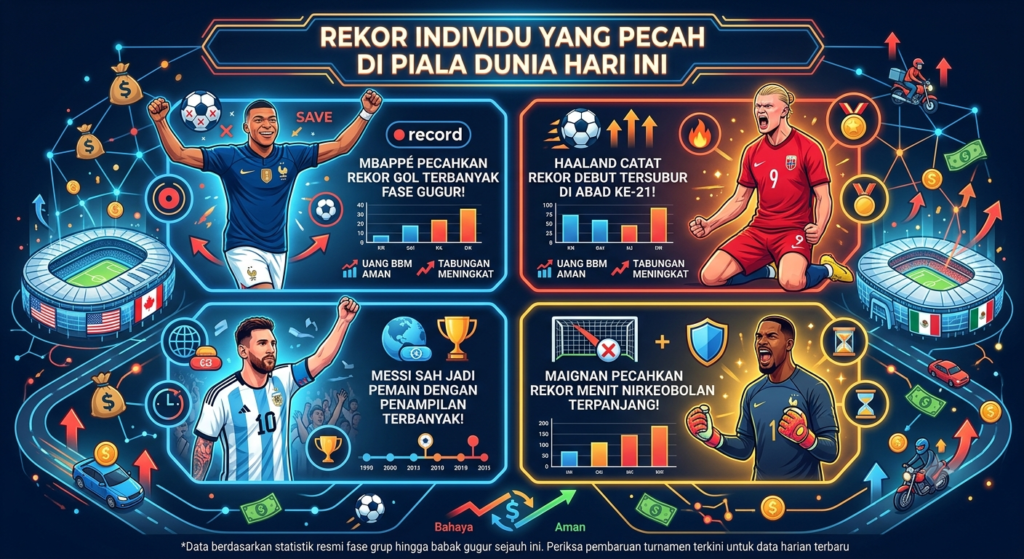 Rekor Individu yang Pecah di Piala Dunia Hari Ini
