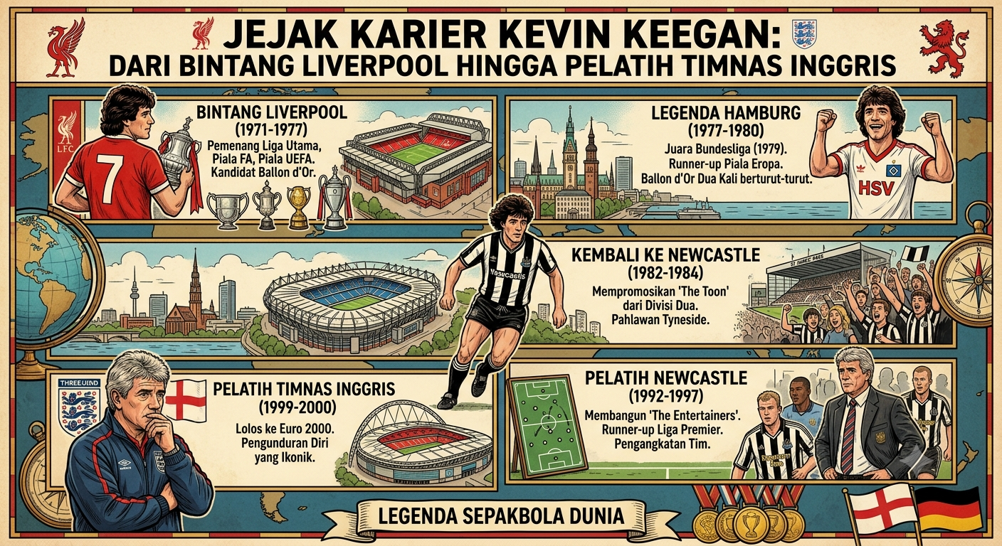 Jejak Karier Kevin Keegan: Dari Bintang Liverpool hingga Pelatih Timnas Inggris
