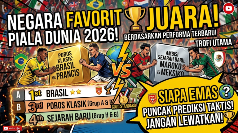 Negara Favorit Juara Piala Dunia 2026 Berdasarkan Performa Terbaru: Dominasi Poros Klasik vs Ambisi Sejarah Baru
