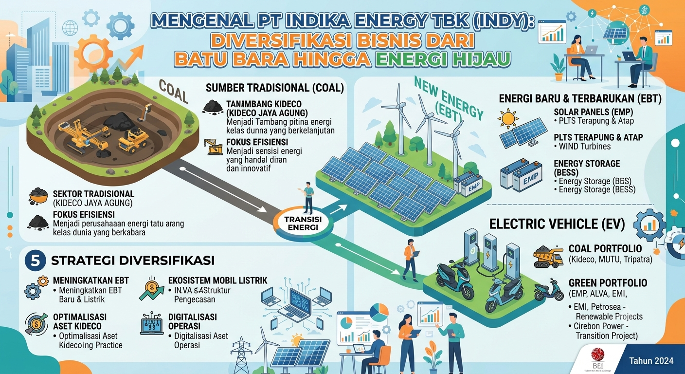 Mengenal PT Indika Energy Tbk (INDY): Diversifikasi Bisnis dari Batu Bara hingga Energi Hijau