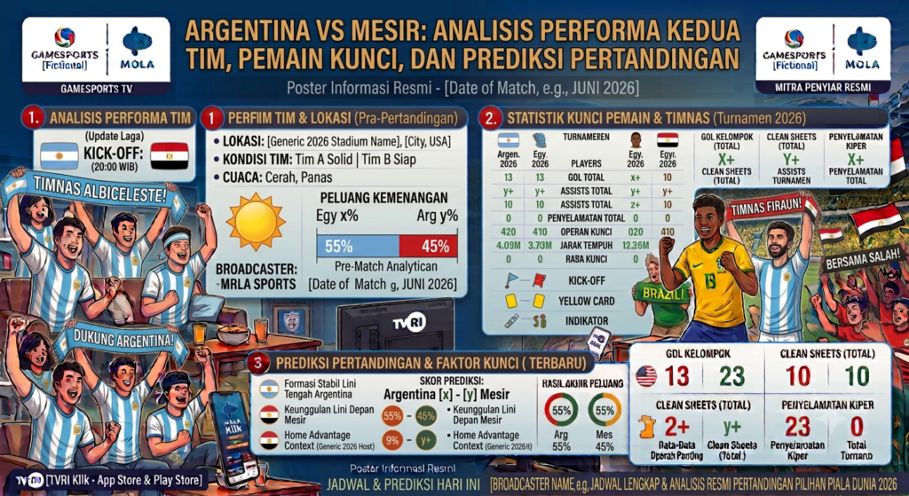 Argentina vs Mesir: Analisis Performa Kedua Tim, Pemain Kunci, dan Prediksi Pertandingan