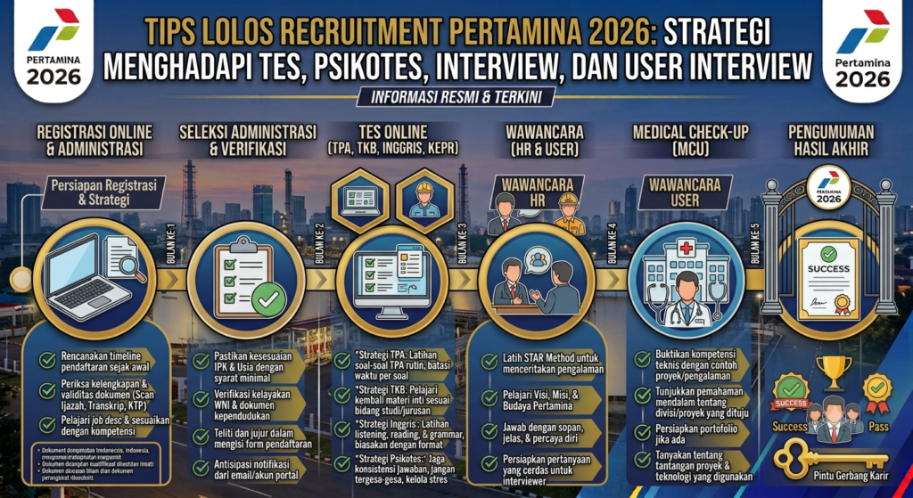 Tips Lolos Recruitment Pertamina 2026: Strategi Menghadapi Tes, Psikotes, Interview, dan User Interview