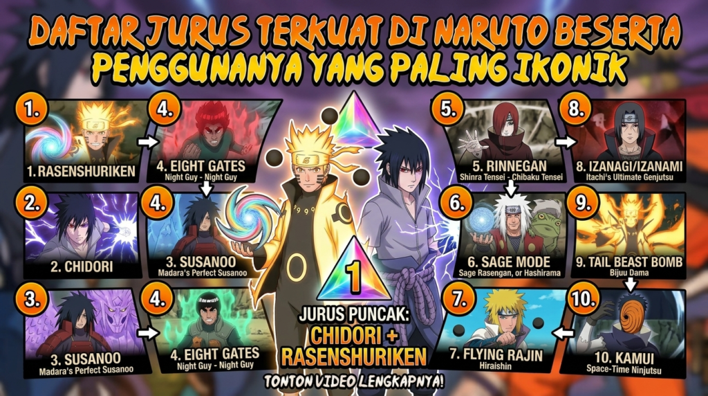 Daftar Jurus Terkuat di Naruto Beserta Penggunanya yang Paling Ikonik