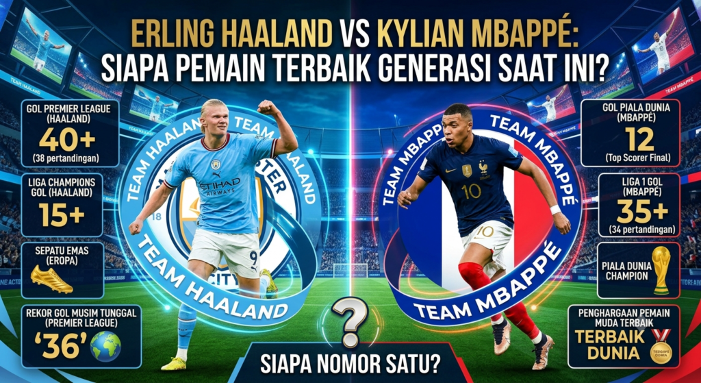 Erling Haaland vs Kylian Mbappe: Siapa Pemain Terbaik Generasi Saat Ini?