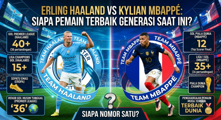 Erling Haaland vs Kylian Mbappe: Siapa Pemain Terbaik Generasi Saat Ini?