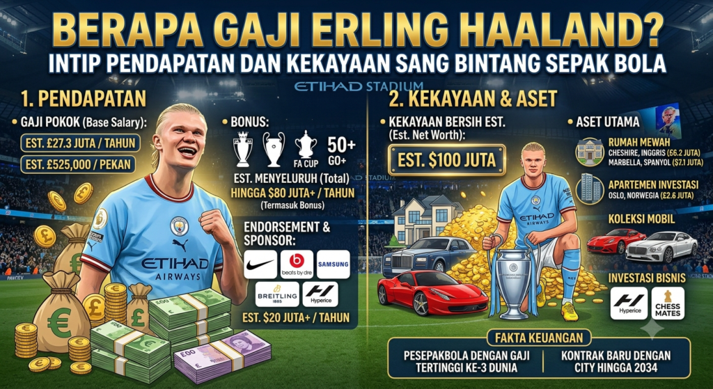 Berapa Gaji Erling Haaland? Intip Pendapatan dan Kekayaan Sang Bintang Sepak Bola