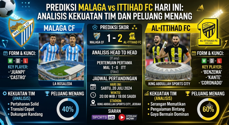 Prediksi Malaga vs Ittihad FC Hari Ini: Analisis Kekuatan Tim dan Peluang Menang
