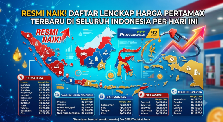 Resmi Naik! Daftar Lengkap Harga Pertamax Terbaru di Seluruh Indonesia Per Hari Ini