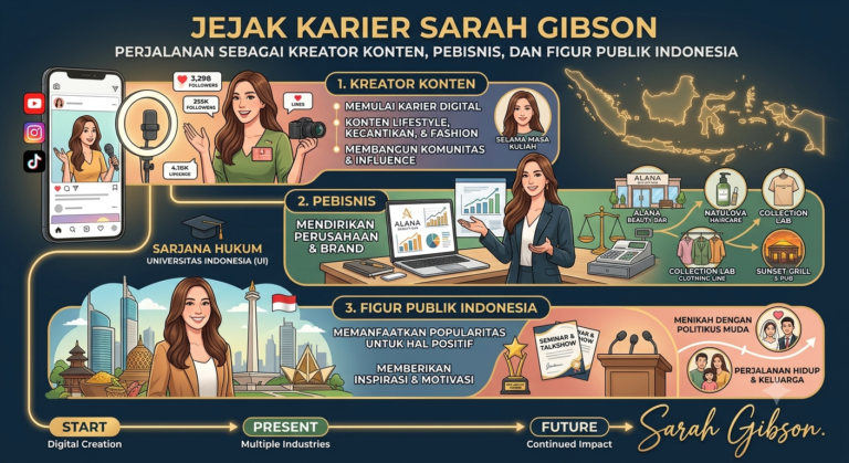 Jejak Karier Sarah Gibson: Perjalanan sebagai Kreator Konten, Pebisnis, dan Figur Publik Indonesia