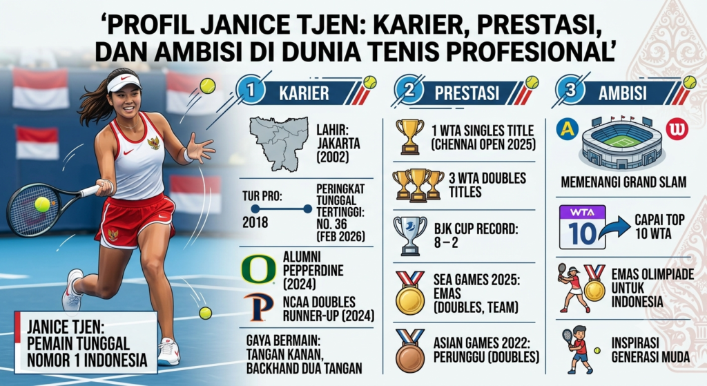 Profil Janice Tjen: Karier, Prestasi, dan Ambisi di Dunia Tenis Profesional