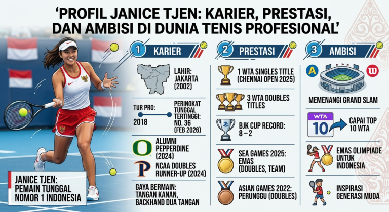 Profil Janice Tjen: Karier, Prestasi, dan Ambisi di Dunia Tenis Profesional
