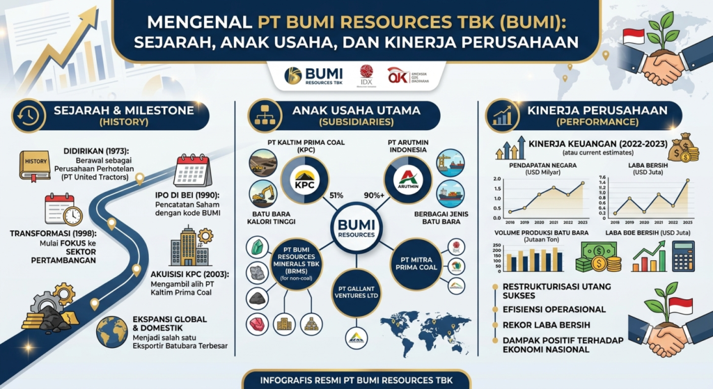 Mengenal PT Bumi Resources Tbk (BUMI): Sejarah, Anak Usaha, dan Kinerja Perusahaan