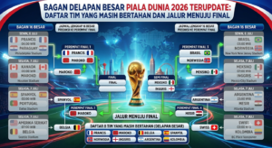 Update Bagan 16 Besar Piala Dunia 2026: Daftar Tim yang Masih Bertahan dan Jalur Menuju Final